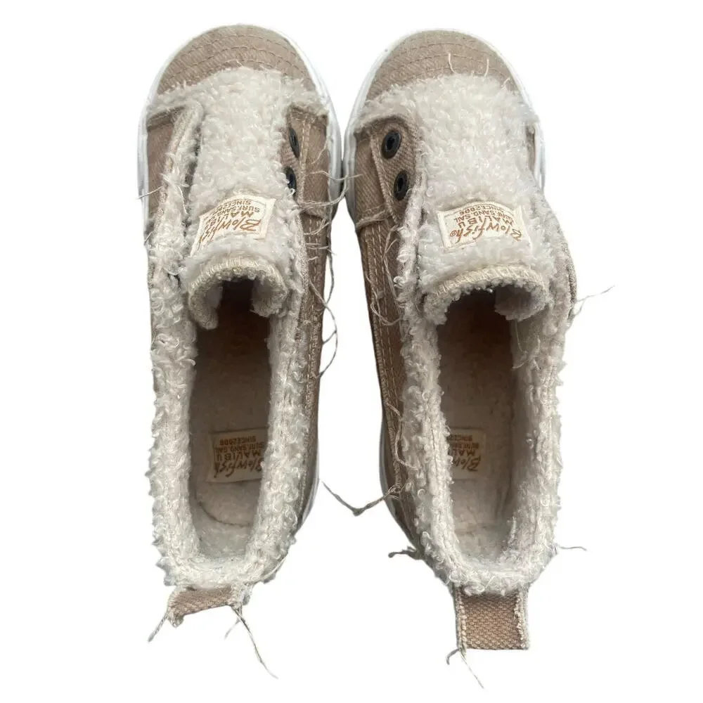 Blowfish Tan Sherpa Lined Playdoe Sneaker 12